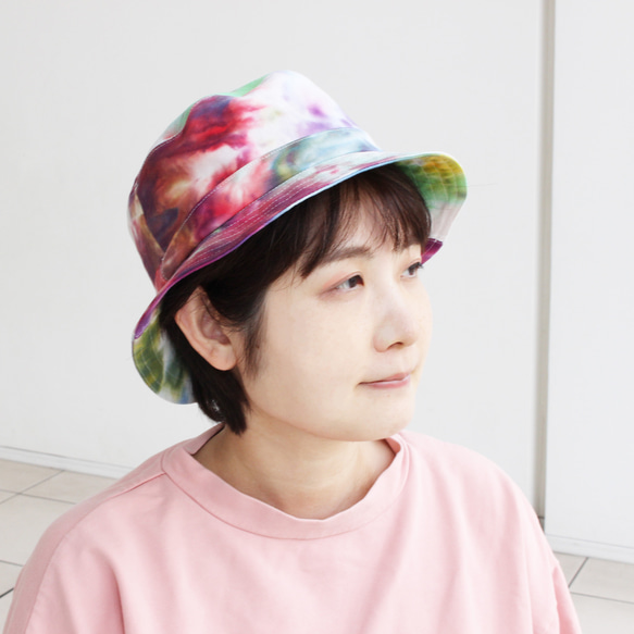 [S/M/L] TIE-DYE BUCKET HAT 織物染色紮染漁夫帽 [定制] 第2張的照片