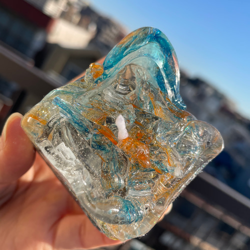 鉱石キャンドル ヒーリング 天然石 ヨガ 鉱石 宝石 ジェルワックス