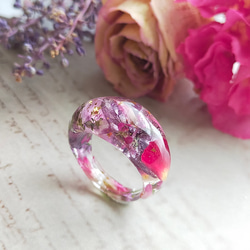 ビオラのぽってりリング〜 雫 ぷっくり 涙 ドロップ クリア レジン