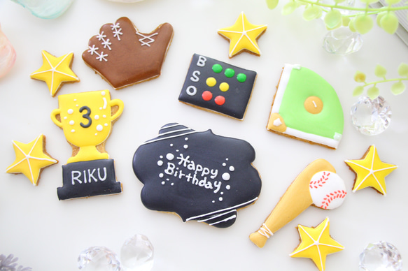 野球　【アイシングクッキー】　オーダー　部活　引退　お祝い　プレゼント　誕生日 6枚目の画像