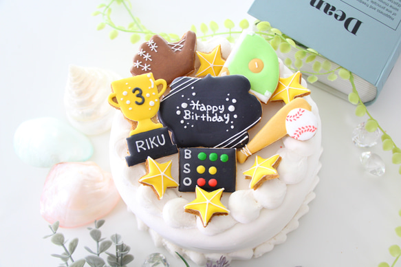 野球　【アイシングクッキー】　オーダー　部活　引退　お祝い　プレゼント　誕生日 8枚目の画像