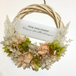 壁飾り　ギフト　贈り物　お祝い　お花　フラワーリース　リース　フラワーインテリア　プリザーブドフラワー 7枚目の画像