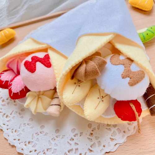 フェルトままごと クレープ屋さん おもちゃ・人形 mimika handmade 