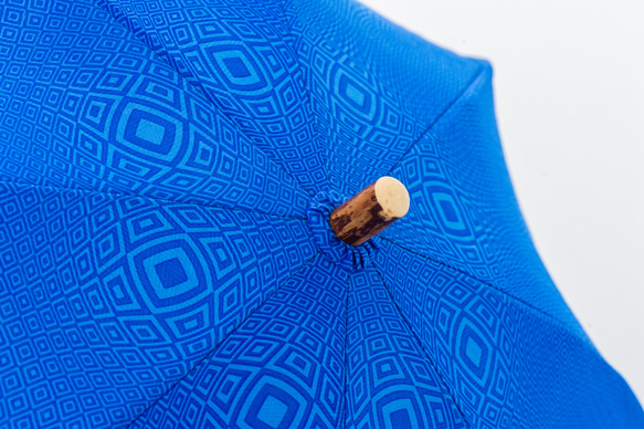 京都の伝統的な技法「手捺染(てなっせん)」仕上げ　二重張日傘　～錯視(さくし)図形 × オーロラ～ 3枚目の画像