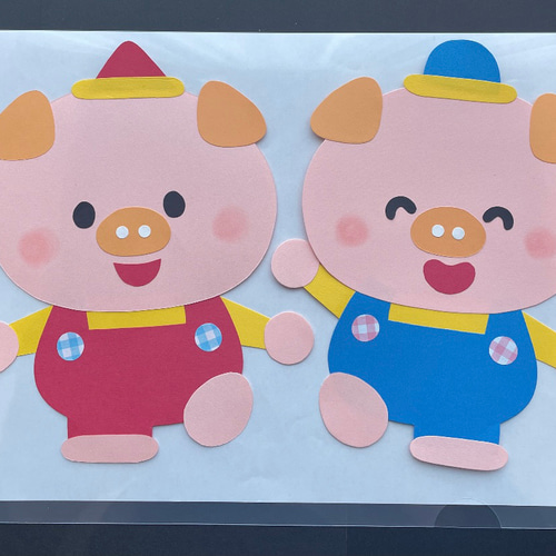 夏の壁面飾り】三匹の子ぶた 夏バージョン 生地 momo 通販