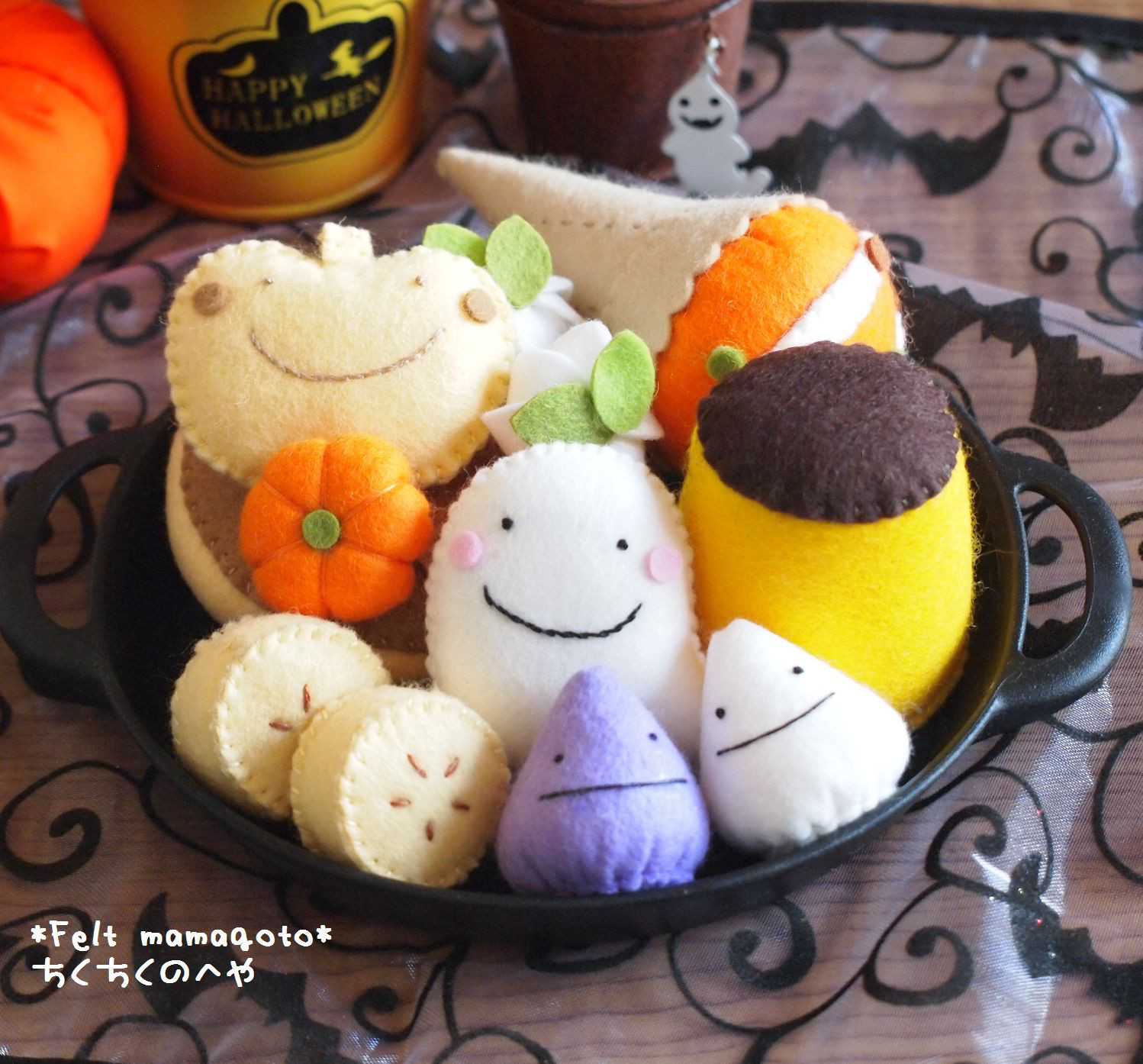 ハロウィンおばけ☆5センチヘアゴム又はブローチお選び下さい 【公式通販】