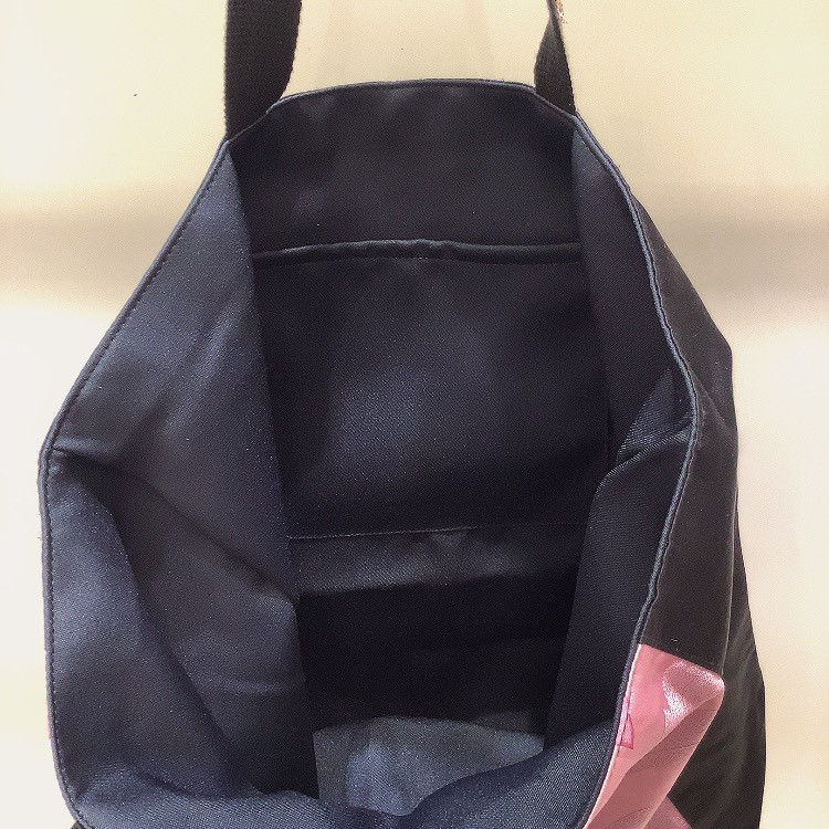 着物トートバックL　紫　牡丹　花　ポケット付き　シルクの美しい光沢　着物リメイク　帯　アップサイクル