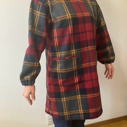 チュニック割烹着 ゆるふわシルエット/4カラー/三河織物 エプロン