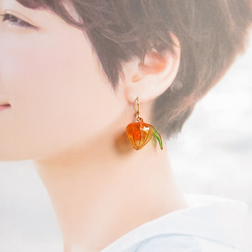 shishikui ピアス　オレンジ SHISHIKUI 完売 オレンジピアス 美品 SKULLピアス（オレンジ