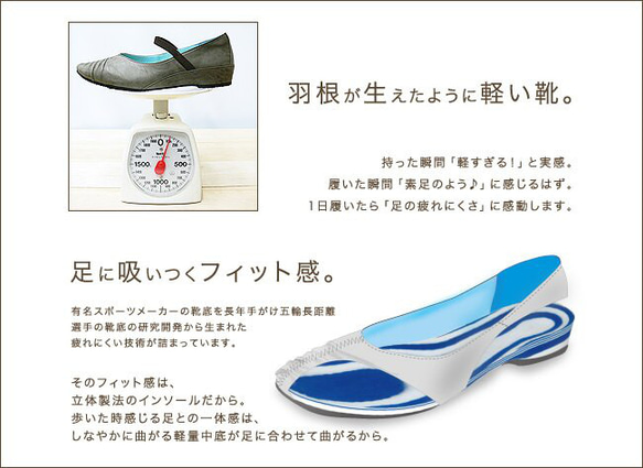 【アシオト】神戸の靴職人が作った♪超軽量レザーワンヒールサンダル♪モデルサイズ26.0cmまで対応商品（A7030） 8枚目の画像