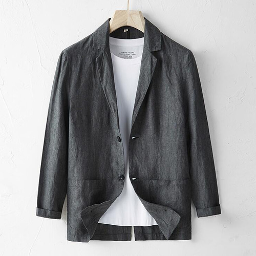 サマージャケット 綿麻 テーラードジャケット メンズ リネン ブレザー