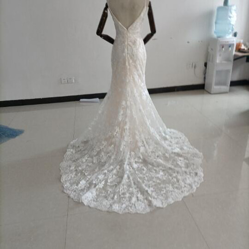 豪華！花柄刺繍 ソフトマーメイド ウエディングドレス 二次会  