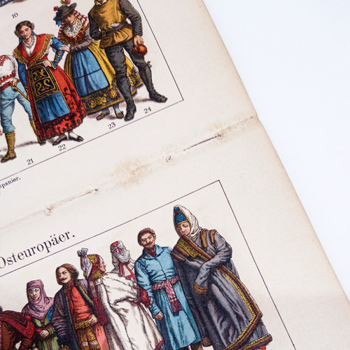 19世紀ヨーロッパ・アジア・11~18世紀南ヨーロッパの衣装 服飾版画