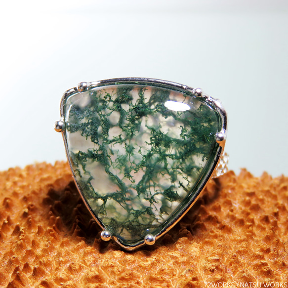 モス アゲート リング / Moss Agate Ring 三 2枚目の画像