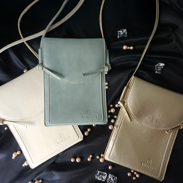 手ぶらで歩ける♪フタ付きスマホポシェット 日本製 (SMA1P)【納期5～11日以内発送】 1枚目の画像