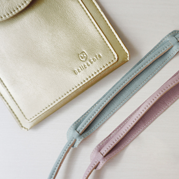 手ぶらで歩ける♪フタ付きスマホポシェット 日本製 (SMA1P)【納期5～11日以内発送】 3枚目の画像