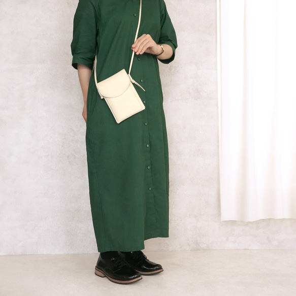 手ぶらで歩ける♪フタ付きスマホポシェット 日本製 (SMA1P)【納期5～11日以内発送】 4枚目の画像