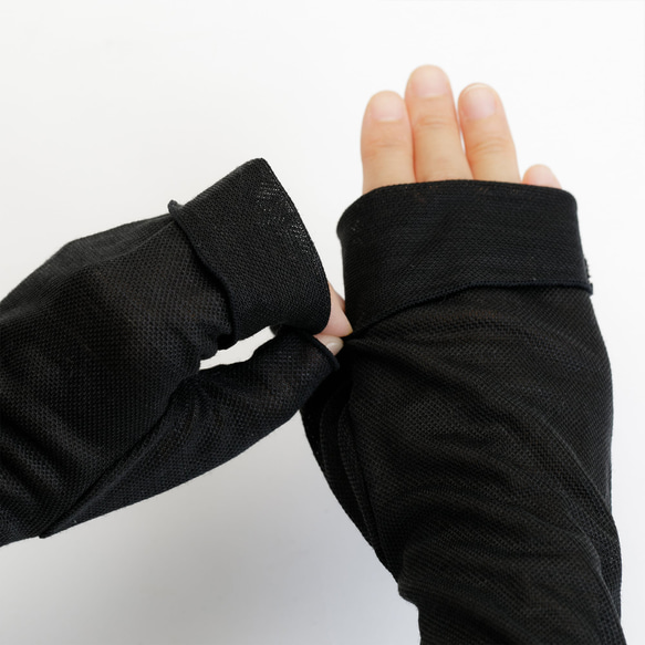 雜誌精選免運費【手襪亞麻半長】臂套/炭黑/UV套 第6張的照片