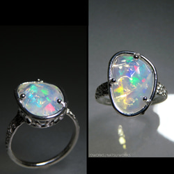 エチオピアオパール リング / Ethiopian Opal Ring rc 3枚目の画像