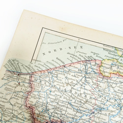 アルジェリア モロッコとチュニス アンティークマップ 古地図 ビンテージ マイヤー百科事典 地図 図版 1957-82 5枚目の画像