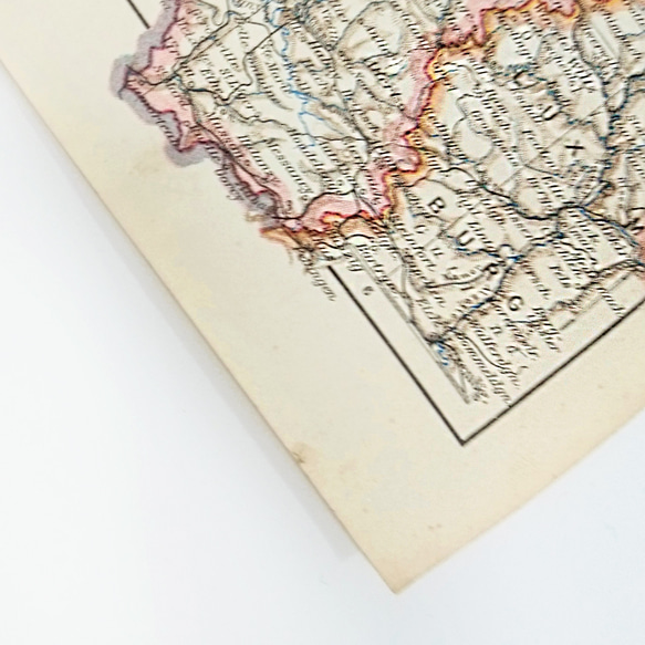 アルジェリア モロッコとチュニス アンティークマップ 古地図 ビンテージ マイヤー百科事典 地図 図版 1957-82 7枚目の画像