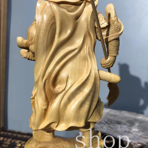 MD302【極上の木彫】まれ!珍品!三国志関羽/武財神/仏像木彫/黄楊木実木