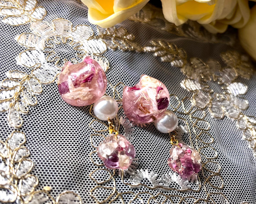 にゃんこ2Wayレジンピアス 猫ちゃん 肉球 猫アクセサリー ねこ