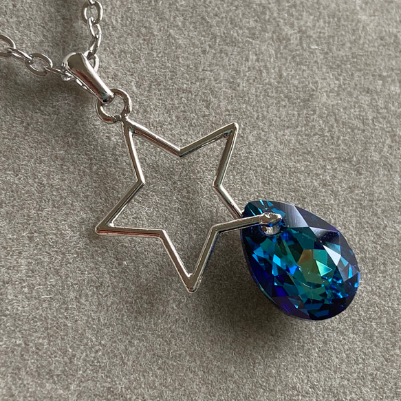 Swarovski お星様の雫ネックレス 4枚目の画像