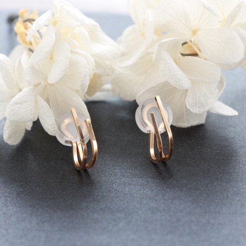 14kgf-double line イヤリング イヤリング・ノンホールピアス A.N 通販