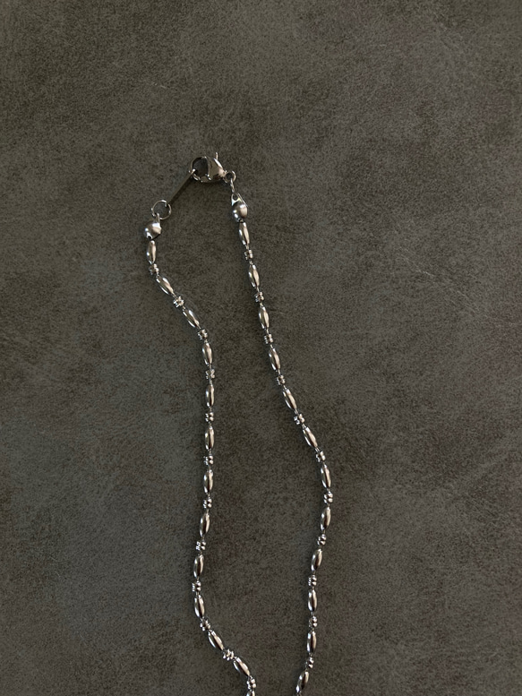 ーデザインボールチェーンネックレスー　ボールチェーン　チェーンネックレス　ショートネックレス　サージカルステンレス　 5枚目の画像