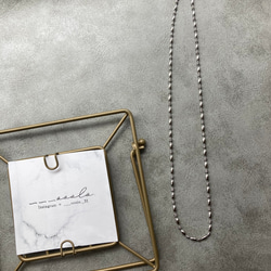 ーデザインボールチェーンネックレスー　ボールチェーン　チェーンネックレス　ショートネックレス　サージカルステンレス　 11枚目の画像