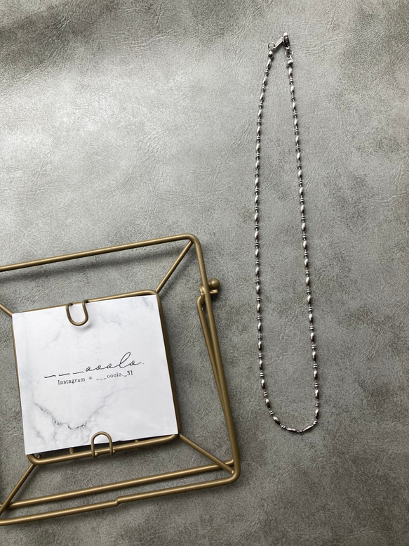 ーデザインボールチェーンネックレスー　ボールチェーン　チェーンネックレス　ショートネックレス　サージカルステンレス　 11枚目の画像