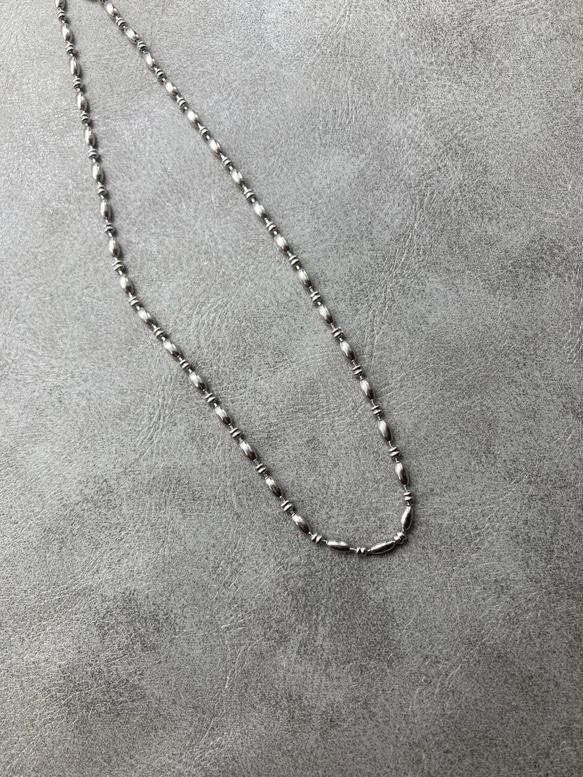 ーデザインボールチェーンネックレスー　ボールチェーン　チェーンネックレス　ショートネックレス　サージカルステンレス　 7枚目の画像