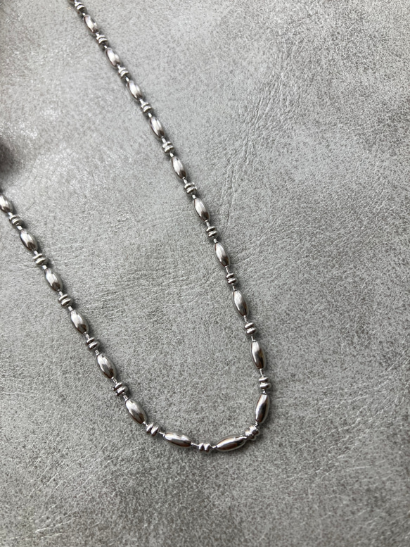 ーデザインボールチェーンネックレスー　ボールチェーン　チェーンネックレス　ショートネックレス　サージカルステンレス　 8枚目の画像