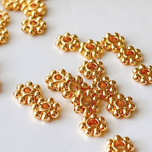 高品質 14kgf ロンデルデザインビーズ 5㎜ 10個 14KGF アクセサリー  