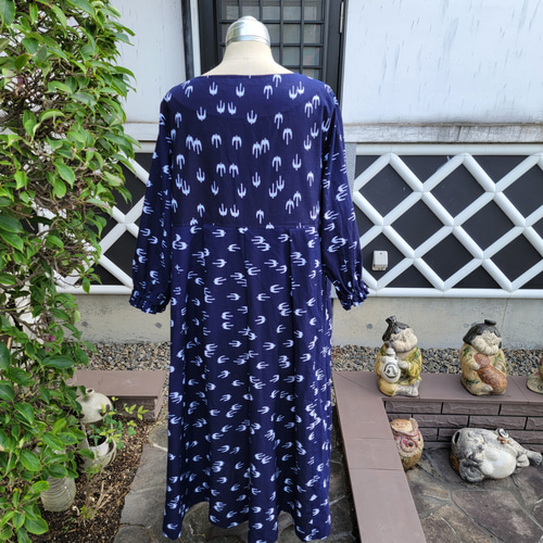 着物リメイク 手作り 浴衣 反物リメイク かわいい柄 ワンピース
