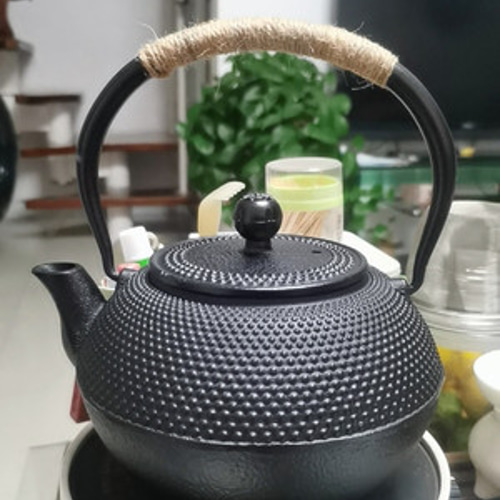 鉄瓶 鉄器 金属工芸 鉄製 やかん アンティーク 茶道具 銅蓋 銅摘まみ 