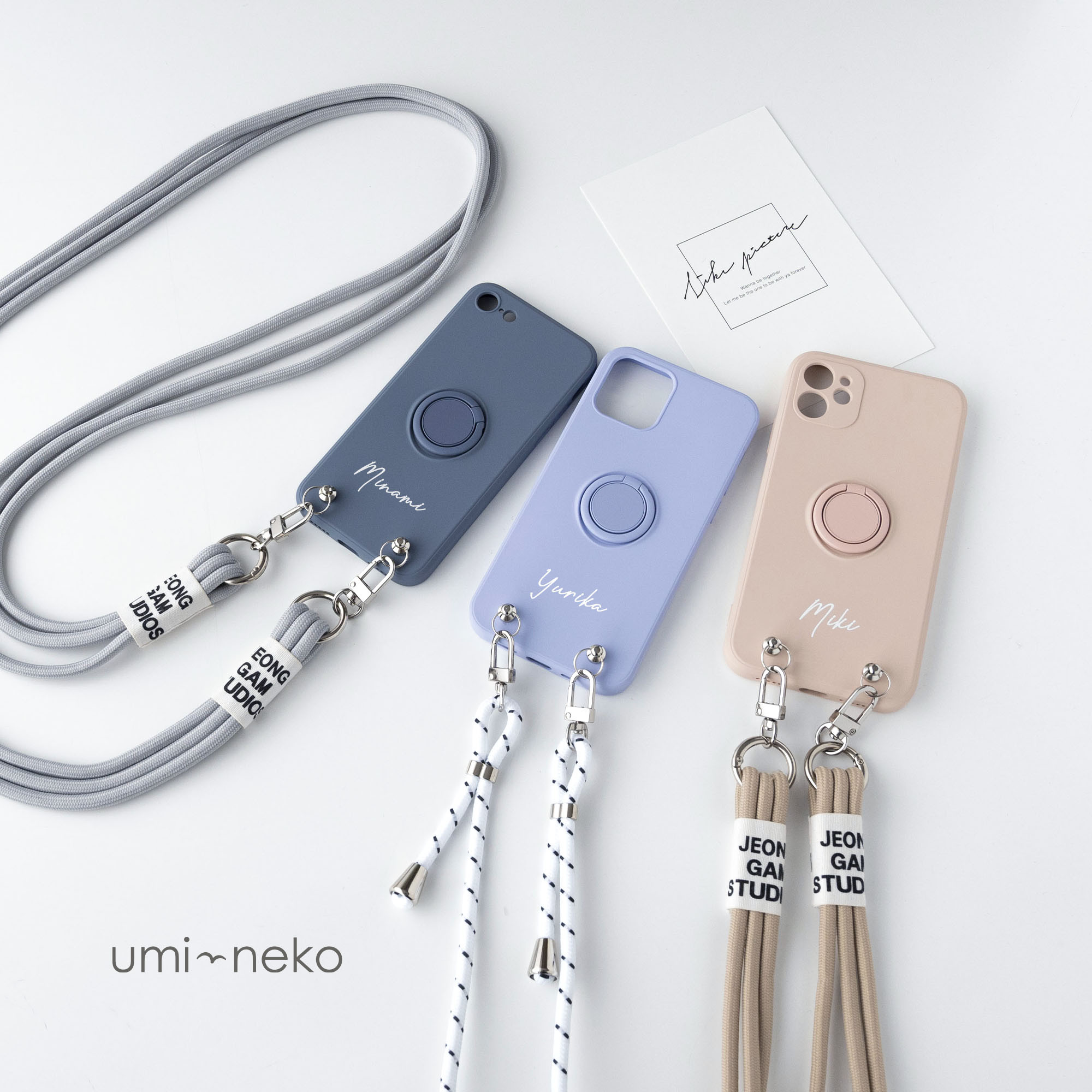 iPhone限定 スマホケース ストラップ付 【 リング付きTPUケース