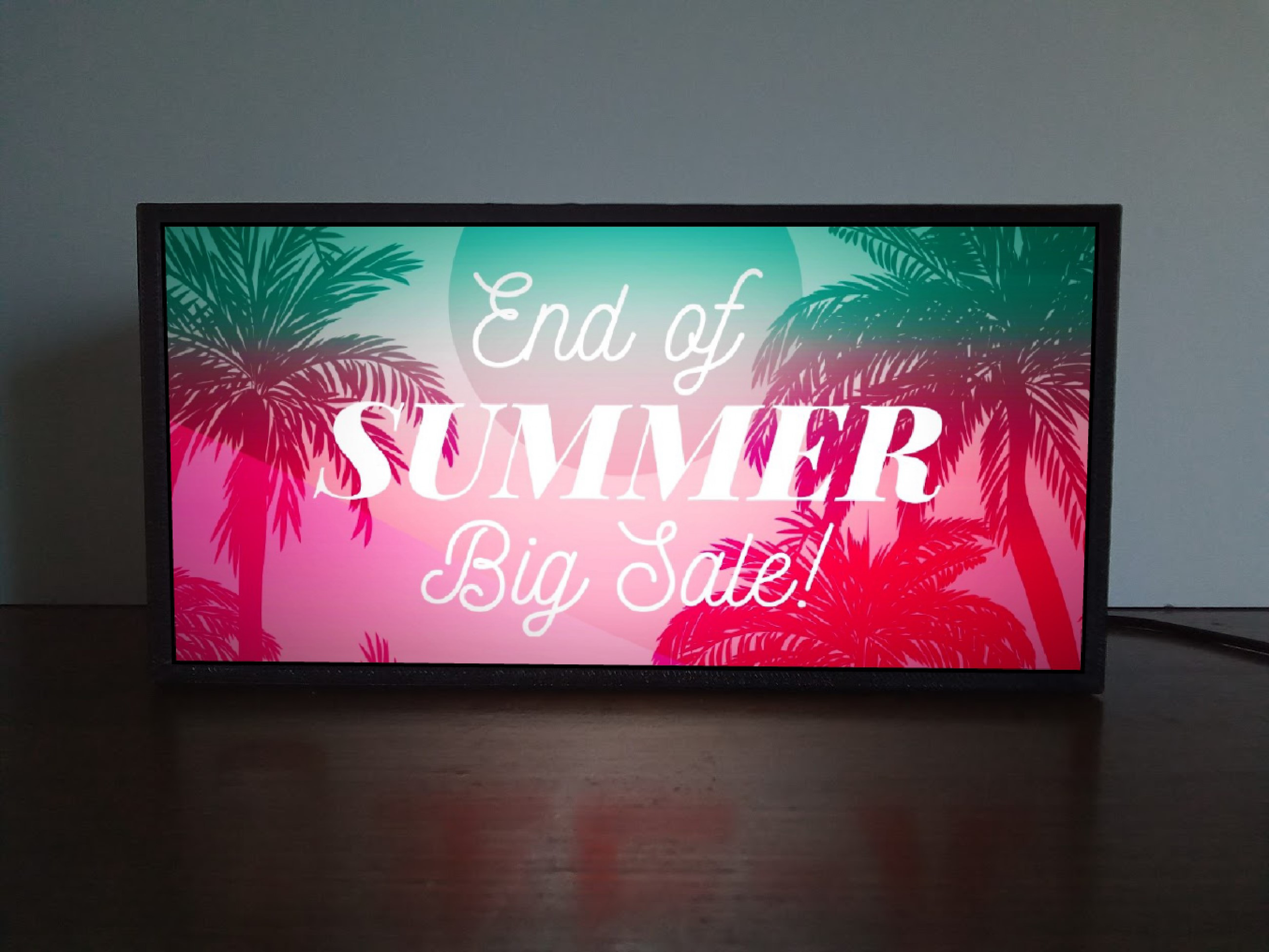 サマーセール バーゲン セール ハワイ 南国 SALE 店舗 ミニチュア 電飾看板 看板 置物 雑貨 LEDライトBOX