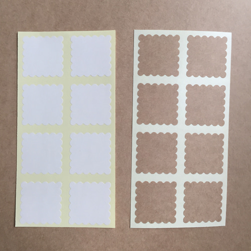 【当店一番人気】 クラフトシール》長方形型シール☆2cm×7cm☆48枚《タックシール その他
