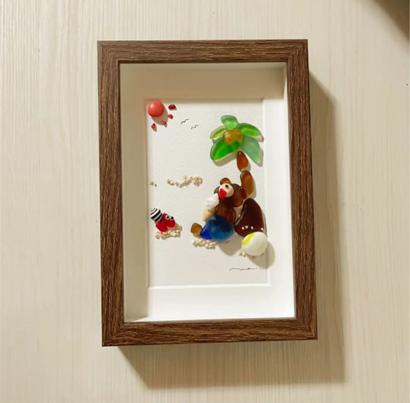 ♡きむね。ページ♡シーグラスアート シーグラスアート beach 立体・オブジェ ma♡ 通販 14318820｜Creema