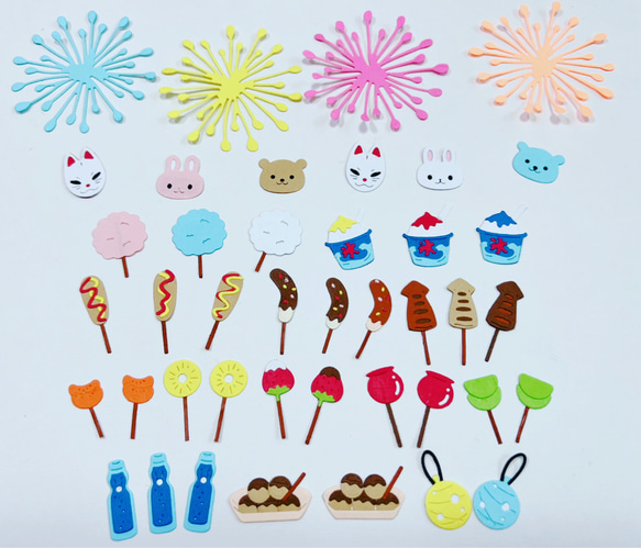 クラフトパンチ ダイカット 夏祭り 屋台♡花火 アルバム作り
