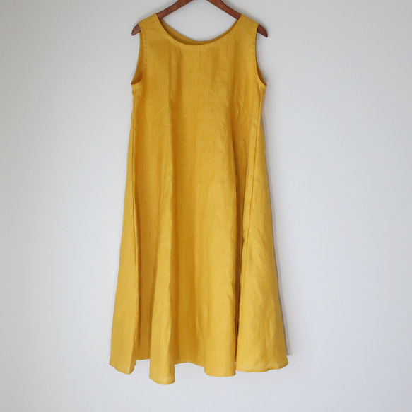 正裝/休閒❣️6條條紋喇叭連衣裙（免費/共3色） 第10張的照片