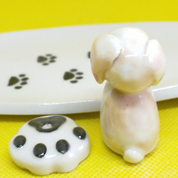 ビーグル犬　レモン&ホワイト　お香立て（犬） 3枚目の画像
