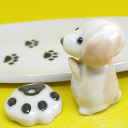 ビーグル犬　レモン&ホワイト　お香立て（犬） 4枚目の画像