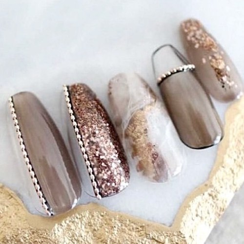 送料無料】ネイルパーツ ブリオン 0.8mm シルバー チェーン 量産 デコ