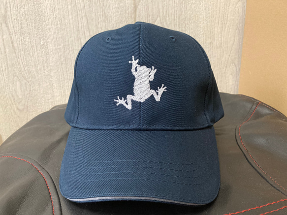 無事カエル』マーク入セミオーダーキャップ キャップ さーちゃんの刺繍