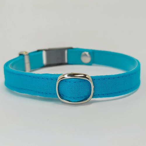 ターコイズブルーシルバー オプション迷子札 猫 首輪 安全 セーフティ