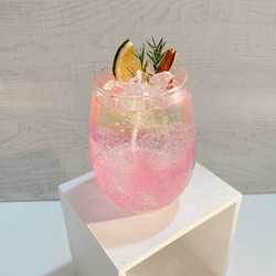 Glass gel candle(ピンク) ジェルキャンドル 送料無料 3枚目の画像