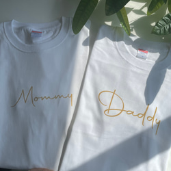 名入れTシャツ 【 Tシャツ 親子Tシャツ ファミリー 家族写真 撮影 リンクコー 10枚目の画像